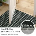 thumbnail image 6 of FairOnly Black 3'x5'Modern Plaid Machine Washable Low Pile Area Rugs for Dinning Room Non Slip Foldable Rug for Bathroom Bedroom, 6 of 7