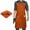 Brown, variant on Leather Welding Work Apron with 6 Tool Pockets, Heat & Flame Resistant Welder Aprons, 24" x 36", Adjustable M to XXXL Brown