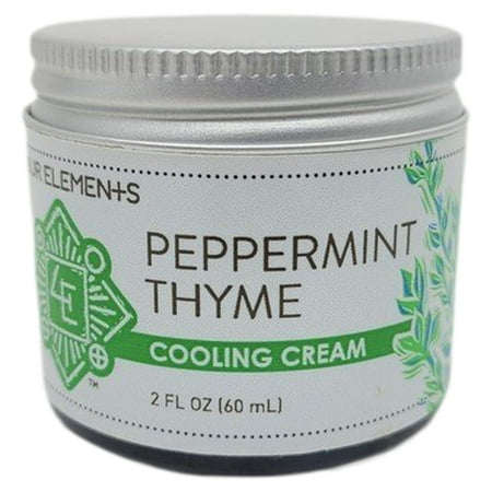 Four Elements Organic Herbals Peppermint Thyme Cooling Cream 2 oz Cream