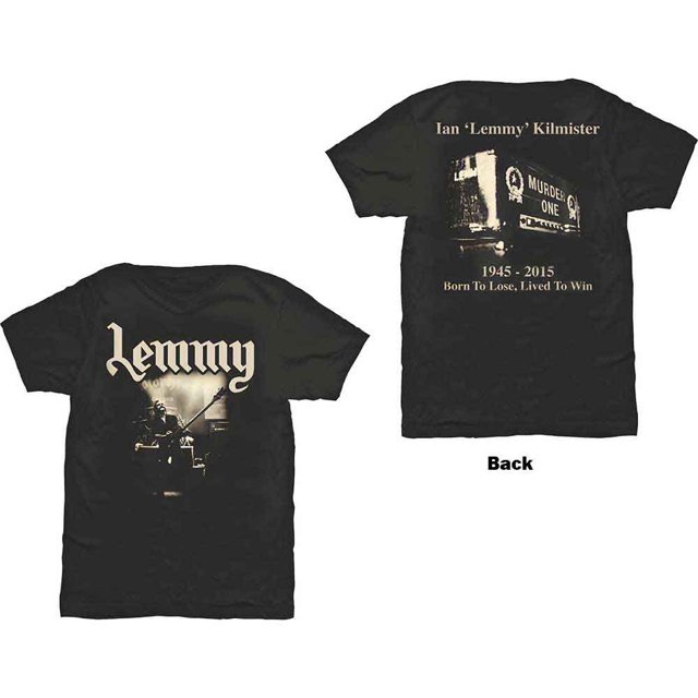Lemmy Unisex T-Shirt Lived to Win (Back Print)