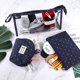 thumbnail image 2 of Bolsa de maquillaje transparente Bolsa de aseo impermeable de PVC para mujer Bolsa de cosméticos de viaje Bolsa de almacenamiento de vacaciones, Azul marino, 2 of 4