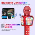 thumbnail image 5 of Máquina de Karaoke para niños, micrófono de juguete con luz Led, sonido en vivo, gran regalo para niñas, 5 of 5