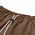 thumbnail image 5 of Shorts for Men Solid Color Ice Silk Breathable Outdoor Casual Sports Shorts Coffee XL, 5 of 6