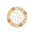 thumbnail image 2 of Fall & Thanksgiving Round Tablecloth, 47.3" Holiday Autumn Pumpkin Sunflower Orange Table Cloth, Farmhouse Waterproof Wipeable Fabric Table Cover for Outdoor Camping Home Party Decor, 2 of 7