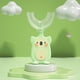 thumbnail image 5 of Bewildely Cepillo de Manual de silicona en forma de U para niños, boca entera, bebé de doble cara con boca dental, cabezal de cepillo Suministros de limpieza para el hogar verde S Bewildely HA009121-04, 5 of 6