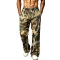 thumbnail image 7 of Havenx Men's Camo Sweatpants Wide Leg Dry Leaf Print Elastic Waist Sweatpants with Pockets Open Bottom Camouflage Bottoms Casual Fashion Y2k Loose Fit Jogger Clothing,Bronze 2XL, 7 of 7