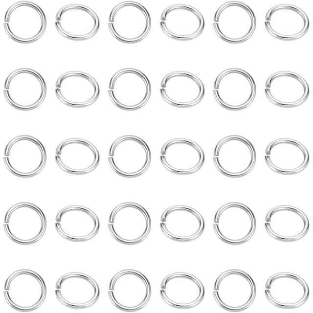 30Pcs Jump Rings 14mm Stainless Steel Open Jump Ring Unsoldered Ring Connectors Small Split Ring Jewelry Making Findings for DIY Crafts