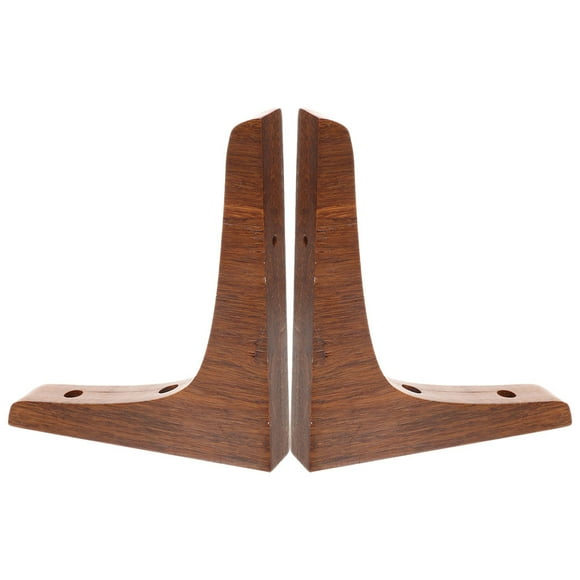 TABLZONE 2Pcs Classic Brown Wood Shelf Bracket Heavy Duty Support for Kitchen
