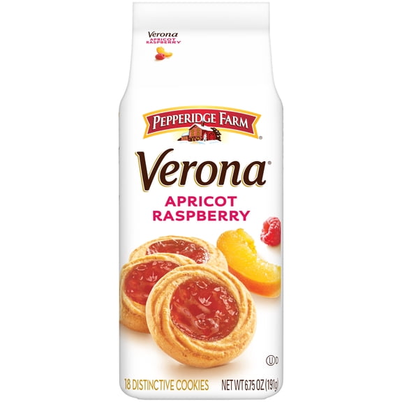 Pepperidge Farm Verona Apricot Raspberry Thumbprint Cookies, 6.75 oz Bag