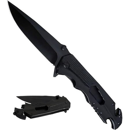 ANXYPGX Pocket Knife for Men Folding Knife with Stainless Steel 7Cr13Mov 4 Blade,Knife with Clip for Camping Hunting Survival and Outdoor Activities-Good for Mens Gift