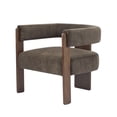 thumbnail image 4 of Fauteuil d'appoint Noble House moderne en velours, brun foncé, 4 of 10