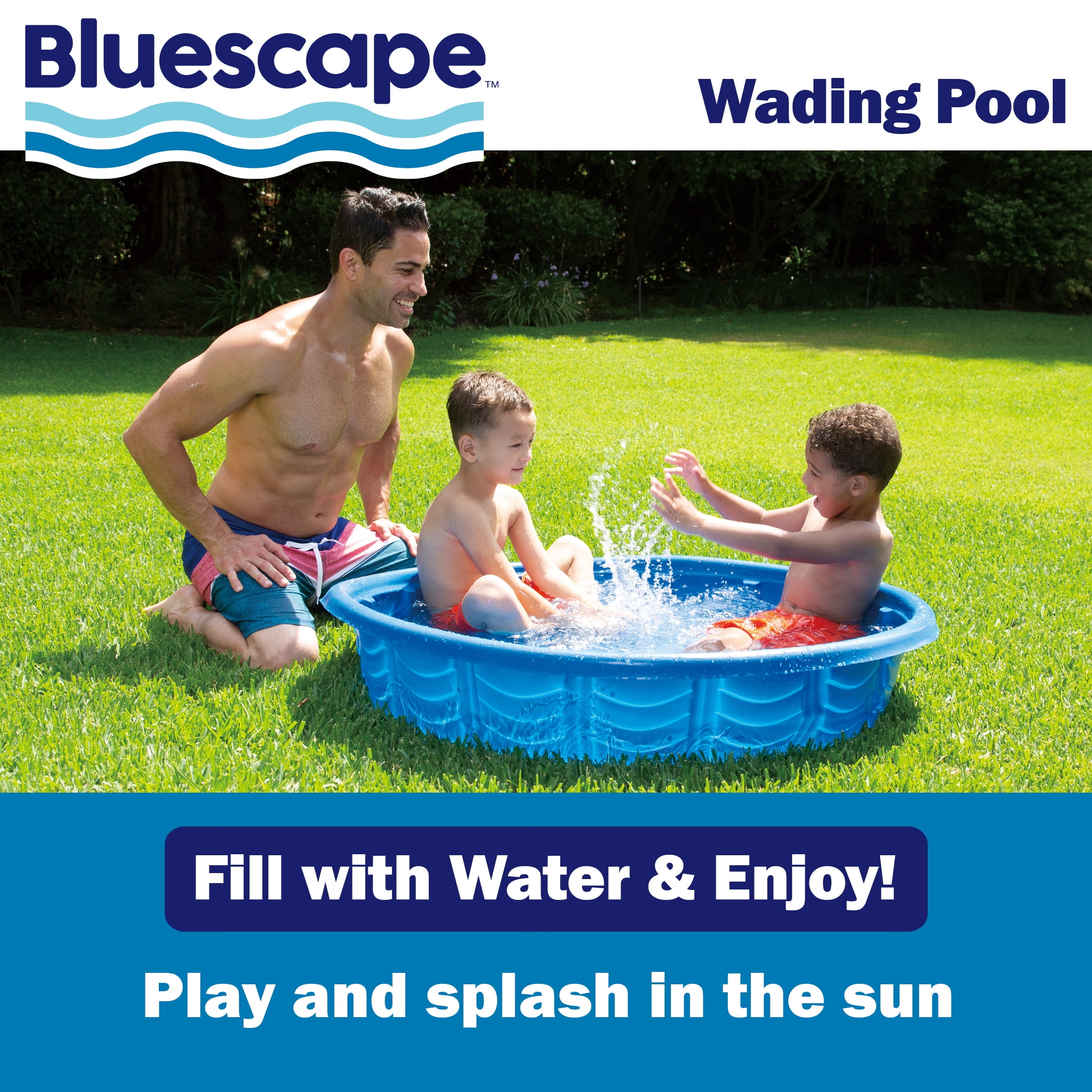 Bluescape 45" Light Blue Wading Kiddie Pool for Kids, Age 2 & Up, Unisex