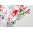 thumbnail image 5 of SSLR Womens T Shirts V Neck Criss Cross Floral Tee Short Sleeve T Shirt, 5 of 6