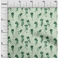thumbnail image 2 of oneOone Rayon Light Green Fabric Ocean Jelly Fish Craft Projects Decor Fabric Printed By The Yard 56 Inch Wide, 2 of 4