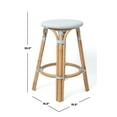 thumbnail image 3 of Classic Bistro Backless Rattan Counter Stool, 3 of 6