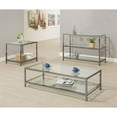 thumbnail image 2 of Bowery Hill Glass Top Contemporary Coffee Table in Black Nickel, 2 of 3