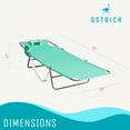 thumbnail image 4 of Ostrich Chaise Sunbathing Poolside Beach Chair w/Recliner Pool Chair, Teal, 4 of 12