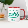 thumbnail image 3 of CafePress - I Love You More Mom Green Mug - 11 oz Ceramic Mug - Novelty Coffee Tea Cup, 3 of 4