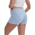 thumbnail image 3 of INSPIRE CHIC Women's Ice Silk Anti-Chafing Maternity Knickers High Rise Tummy Support Lightweight No Trace Panties M Blue, 3 of 5