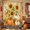 Black, Tangerine, Gold, Charcoal, variant on Fall Thanksgiving Pumpkins Shower Curtain Set - 72" x 78" Washable Bathtub Curtain with 12 Hooks, Fall Maple Leaf Sunflowers Plaid Waterproof Fabric Stall Shower Curtains for Bathroom/Bathtub Décor