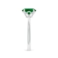 thumbnail image 3 of ANGARA Lab Grown 1.1 Ct Solitaire Oval Emerald Classic Engagement Ring for Women in 14K White Gold (Size-8x6mm) | May Birthstone, Anniversary, Jewelry Gift for Women | Lab-Grown Emerald Ring, 3 of 9