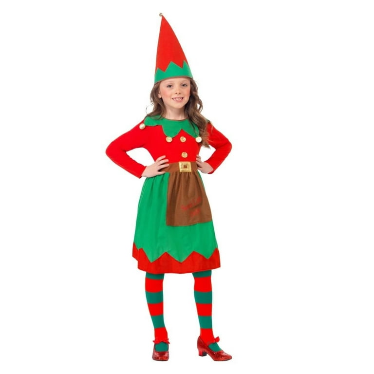 Santas Little Helper Costume Kids Red Green Santas Little Helper Costume Kids Red Green