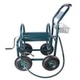 thumbnail image 5 of Garden Hose Reel Cart - 4 Wheels Portable Garden Hose Reel Cart with Storage Basket Rust Resistant Heavy Duty Water Hose Holder, 5 of 6