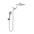 thumbnail image 2 of Cobbe 10-Inch Dual Shower Heads with Handheld Spray Combo, 3-Way Rain Shower Head, 9-Spray Patterns Handheld Shower, Chrome, 2 of 12