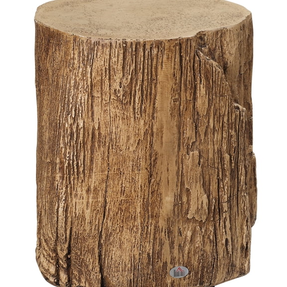 Concrete Tree Stool, Decorative Table With Round Surface, Natural Finish, For Indoor & Outdoor, Strong, 198 Lbs Load End Shape, Wood Grain Top, Capacity, 14.5" Diameter