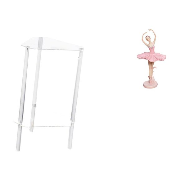 Mesa Auxiliar Minimalista De Acrílico Transparente Con Figura De Bailarina, Escultura De Niña De Resina, Mesita De Noche Moderna, Mesa Auxiliar Para Sala De Estar, Dormitorio, Oficina, Sala
