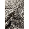 thumbnail image 7 of I AM A FASHION JUNKY Brown Leopard Print Raw Hem Elastic Waist Loose Pull On Jeans, 7 of 7
