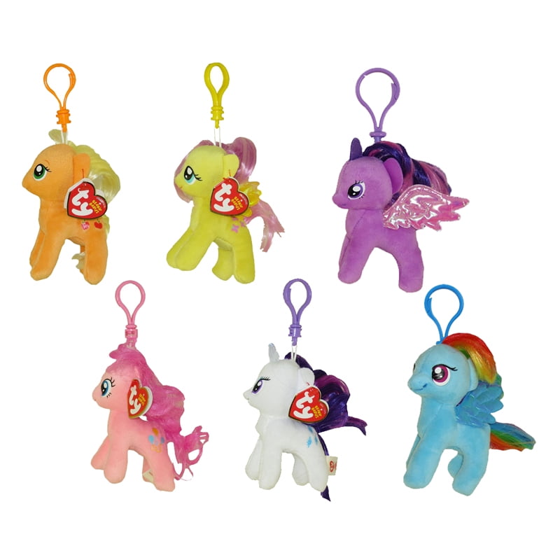 TY FLUTTERSHY BEANIE BABY KEY CLIP MY LITTLE PONY MINT with MINT TAGS