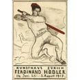 thumbnail image 2 of Ferdinand Hodler 18x24 Gold Ornate Framed and Double Matted Museum Art Print Titled - Kunsthaus Zurich, Ferdinand Hodler, June 14 to August 5, 1917 (1917), 2 of 4