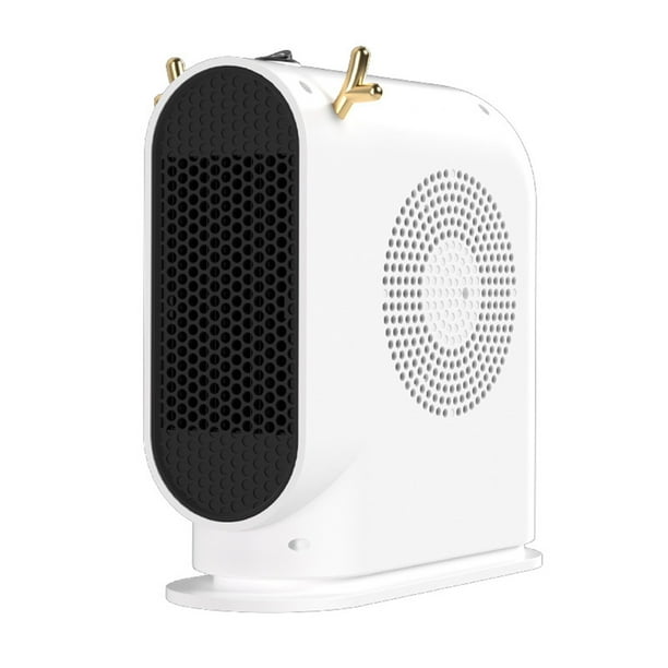 Cateissary Calentador pequeño con termostato Calefacción segura y silenciosa Calentador eléctrico de bajo consumo Calefacción portátil Electrodomésticos blanco