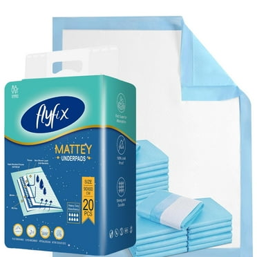 Disposable Underpads 23x36 Inch Chuck Pads - Incontinence Bed Pads Disposable for Adults kids Pets, Washable Waterproof, Large Size Pee Pads, 20/Pack