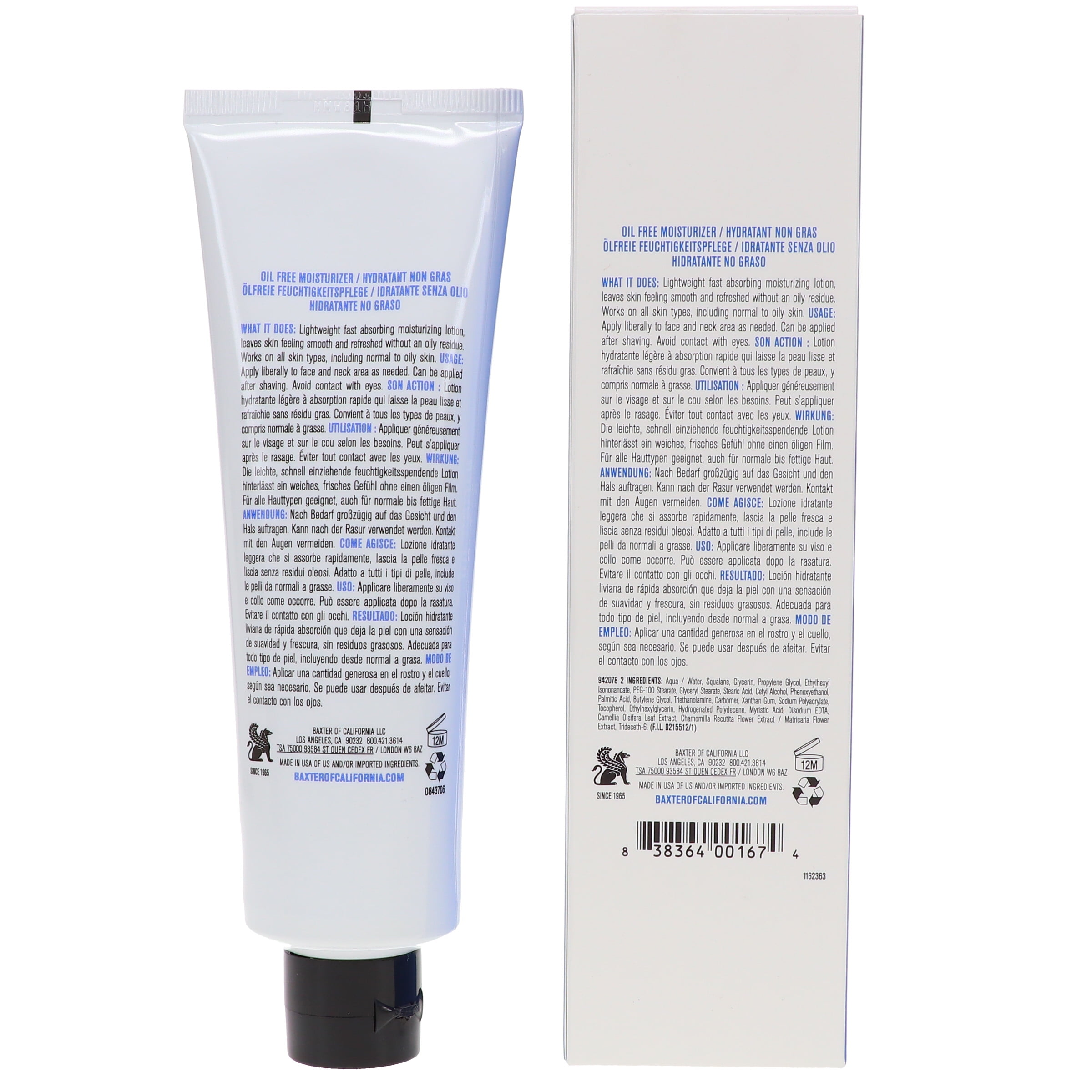 Baxter of California Oil Free Moisturizer 4 oz