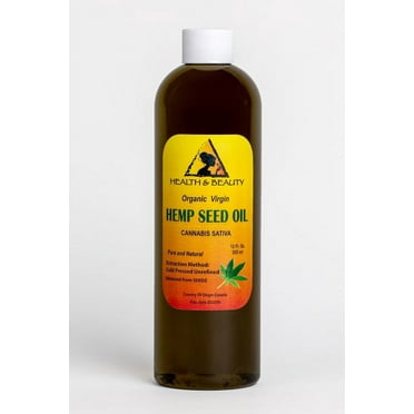 HEMP SEED OIL UNREFINED ORGANIC CARRIER VIRGIN COLD PRESSED RAW PURE 12 OZ