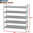 SimpleHouseware 5Tier Metal Shoe Rack Storage Organizer for Garage