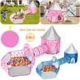 thumbnail image 2 of Toddler Pop Up Playhouse Toy TeqHome 3 in 1 Kids Ball Pit Play Tent with Tunnel for Boys Girls Indoor Outdoor Pink, 2 of 12