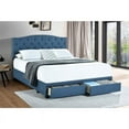 thumbnail image 5 of HomeFare King Tufted Storage Bed in Denim, 5 of 10