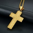 thumbnail image 5 of Lordgold Crucifix Jesus Christ Men Jewelry 14K Yellow Gold Mens Cross Pendant With Neck Chain Necklaces For Man, 5 of 6