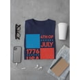 thumbnail image 3 of 4Th Of July 1776 T-Shirt Men -Image by Shutterstock, Male 3X-Large, 3 of 4
