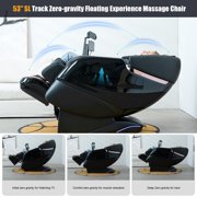 4D Massage Chair, Full Body Zero Gravity Recliner with AI Voice, LED Backlight, Remote, Waist & Calf Heating