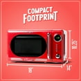 thumbnail image 5 of Nostalgia Retro Microwave for Countertop 0.7 cu ft Vintage Microwave, Red, 5 of 6