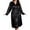 Black, variant on PMVFHDE Womens Plus Size Fashion Faux Silk Nightgown Casual Nightgown And Bathrobe Plus Size Nightgowns For Women Black,XXXXXL