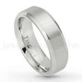 thumbnail image 1 of Beveled Edge Titanium Wedding Band Comfort Fit Satin Finish TM260PL, 1 of 2