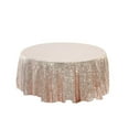 thumbnail image 4 of Birdeem Table Cloth Round Tablecloth Tablecloth Table Cloth Round Cover Table Cloths Round Table Cover Tablecloth Round Sequin Tablecloth Wedding Party Cake Dessert Event Christmas Decoration, 4 of 5