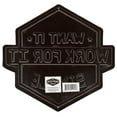 Work For It Rustic Embossed Metal Sign