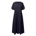 thumbnail image 3 of Women's Loose Art Mori Large Size Short Sleeved Dress Woman Maxi Dresses Casual Dress for Women Summer Tunic Women's Summer Dresses Casual Maxi Dresses for Women Casual Summer Wrap Dresses Summer, 3 of 4
