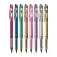 thumbnail image 3 of Pentel Slicci Metallic BG208M 0.8mm Assorted Colors Gel Pens (Pack of 8), 3 of 3